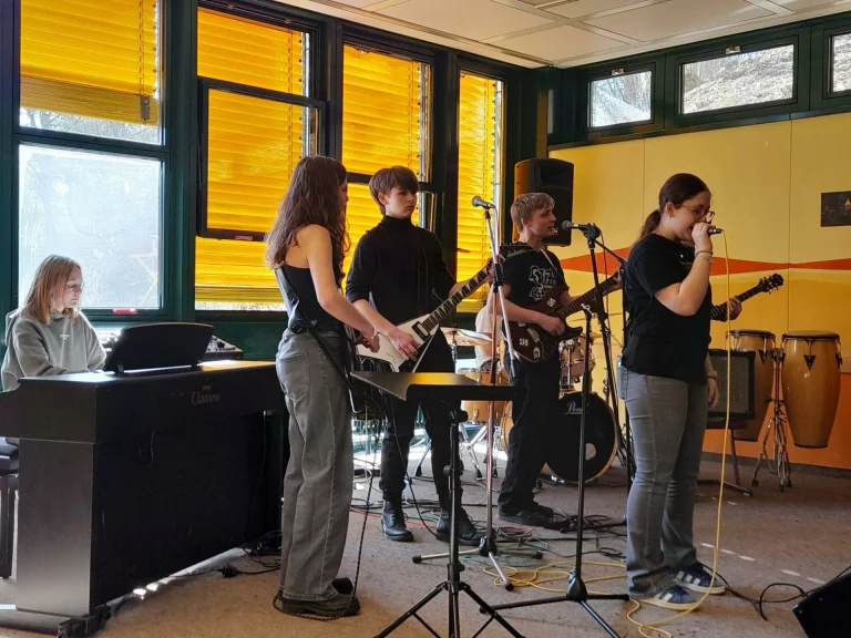 Erstes Coaching mit Schülerbands